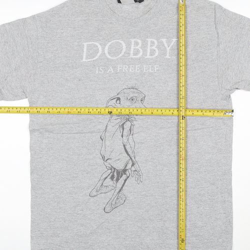 Harry Potter Men's Grey Dobby Graphic Short Sleeve T-Shirt M