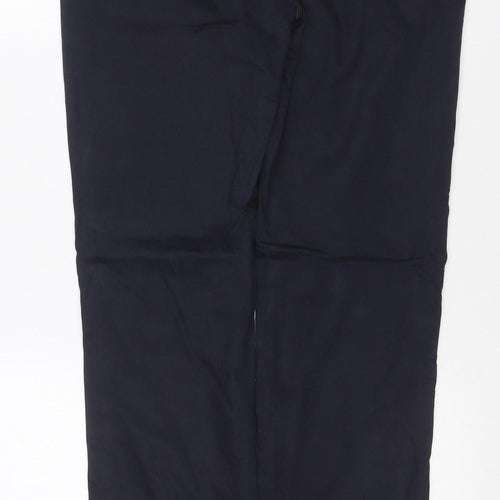 Massimo Dutti Men's Blue Regular Fit Cotton Chino Trousers Size 32