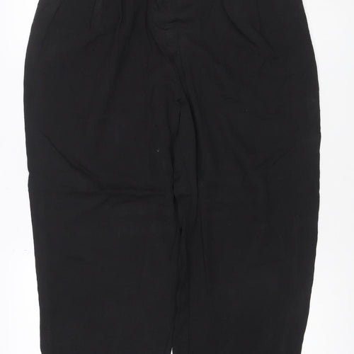 Monki Women’s Black Paperbag High Waist Trousers Size S