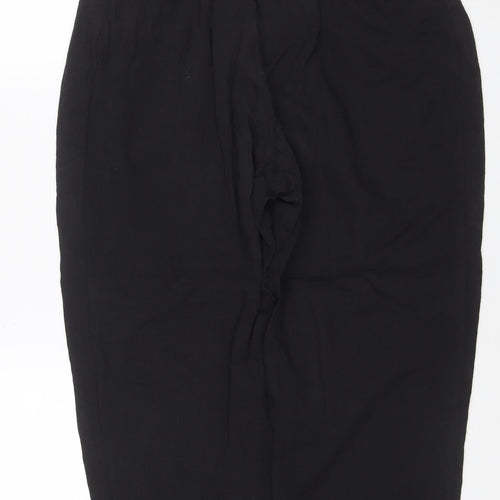 Monki Women’s Black Paperbag High Waist Trousers Size S