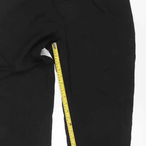 Monki Women’s Black Paperbag High Waist Trousers Size S