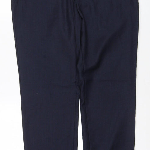 Jaeger Men's Blue Wool Dress Trousers M Regular Fit