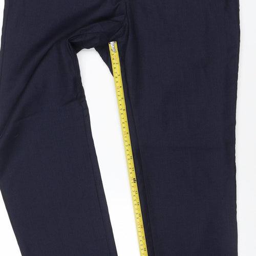 Jaeger Men's Blue Wool Dress Trousers M Regular Fit