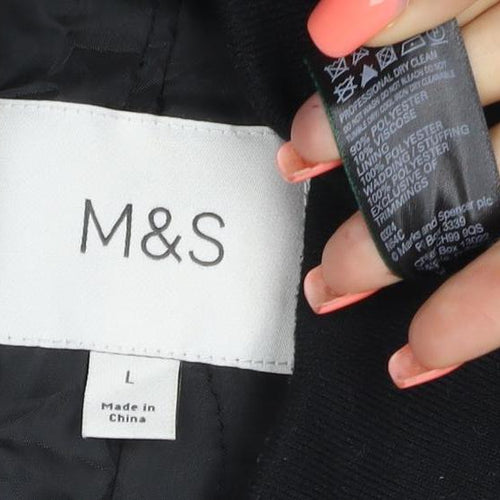Marks and Spencer Men's Black L Bomber Jacket Cotton Blend