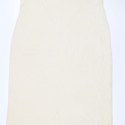 Marks and Spencer Women Beige Size 22 Bodycon Knee Length Sleeveless Dress