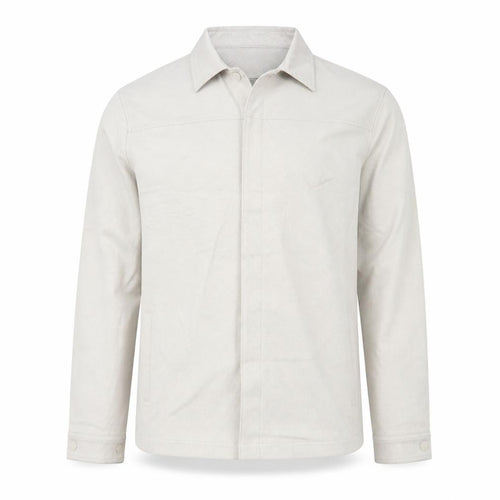 Marks and Spencer Men’s Beige Twill Zip Jacket L Collared Cotton Blend