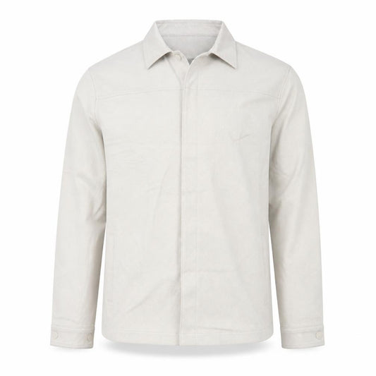 Marks and Spencer Men’s Beige Twill Zip Jacket L Collared Cotton Blend