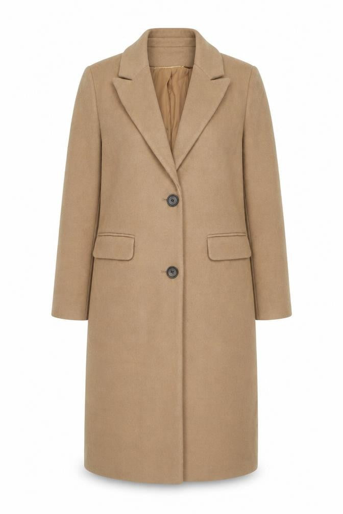 Marks and Spencer Women’s Beige Long Polyester Overcoat Size 10