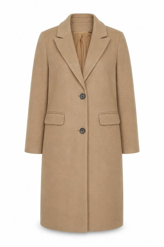 Marks and Spencer Women’s Beige Long Polyester Overcoat Size 10