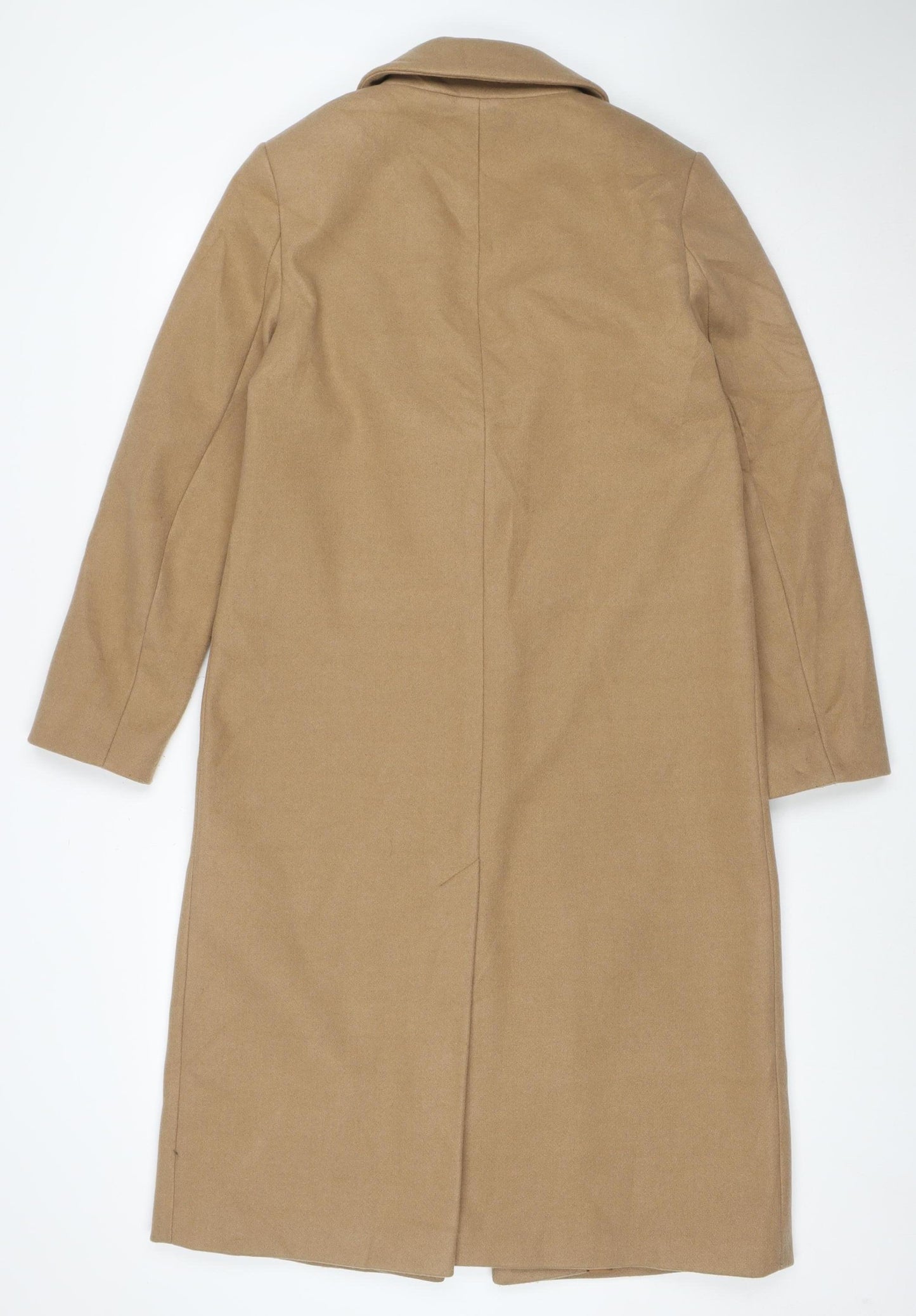 Marks and Spencer Women’s Beige Long Polyester Overcoat Size 10