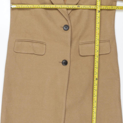 Marks and Spencer Women’s Beige Long Polyester Overcoat Size 10
