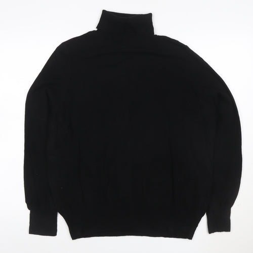 Marks and Spencer Autograph Women Black Cashmere Roll Neck Jumper Size 18