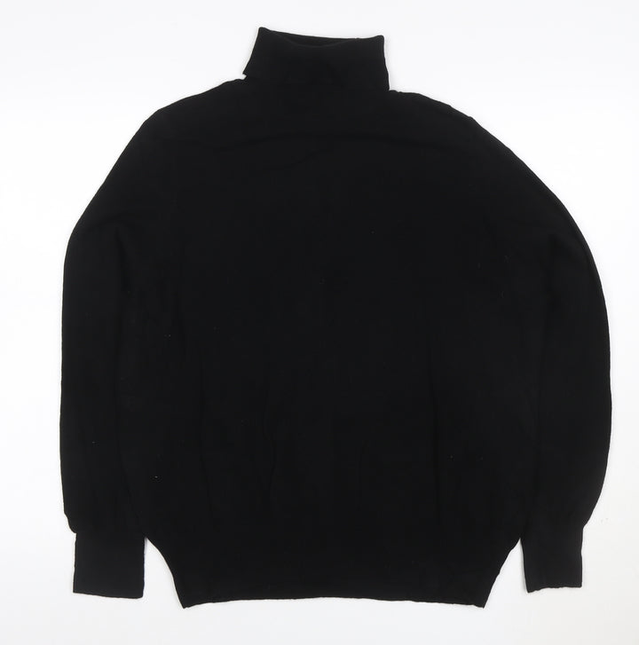 Marks and Spencer Autograph Women Black Cashmere Roll Neck Jumper Size 18
