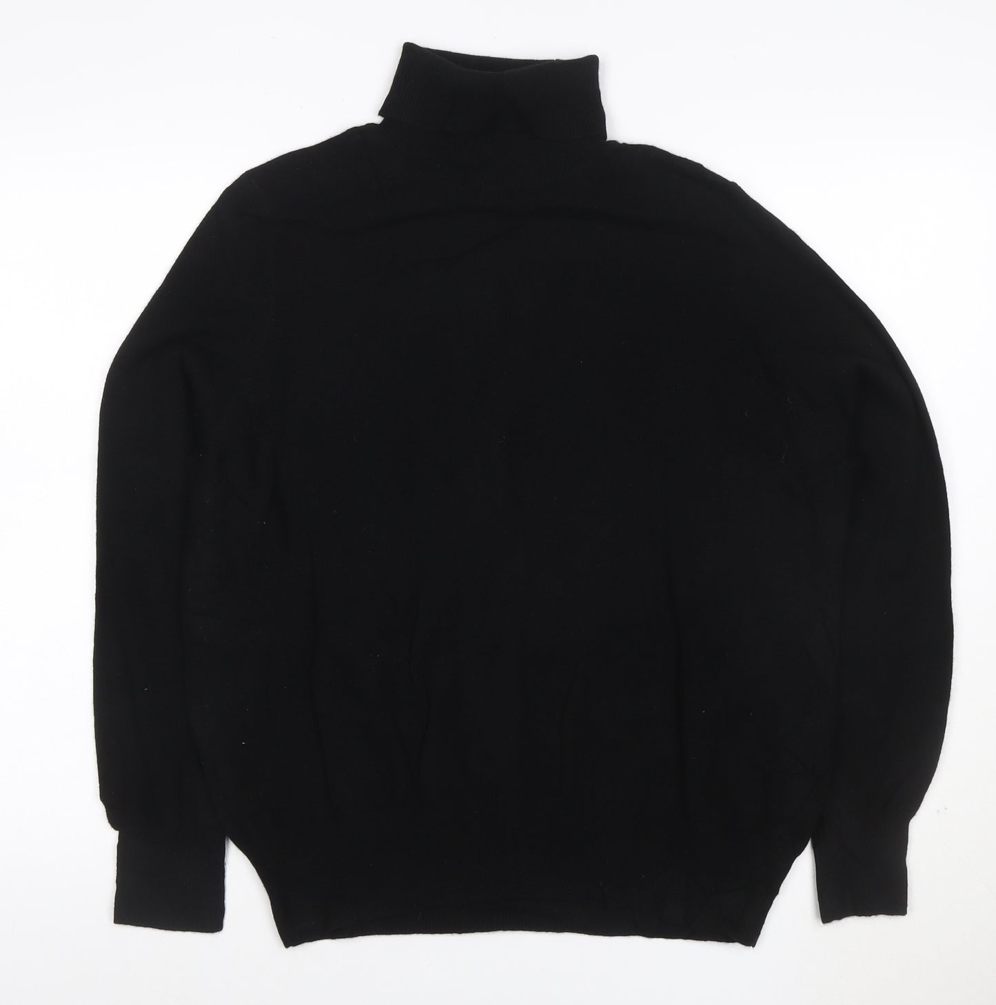 Marks and Spencer Autograph Women Black Cashmere Roll Neck Jumper Size 18