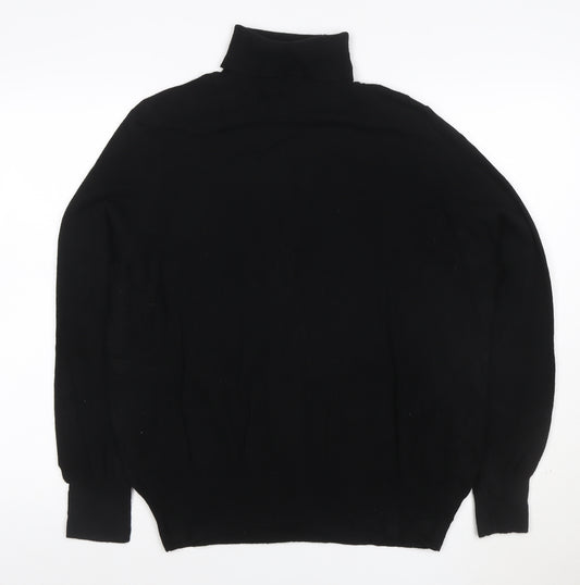 Marks and Spencer Autograph Women Black Cashmere Roll Neck Jumper Size 18