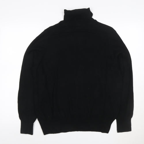 Marks and Spencer Autograph Women Black Cashmere Roll Neck Jumper Size 18