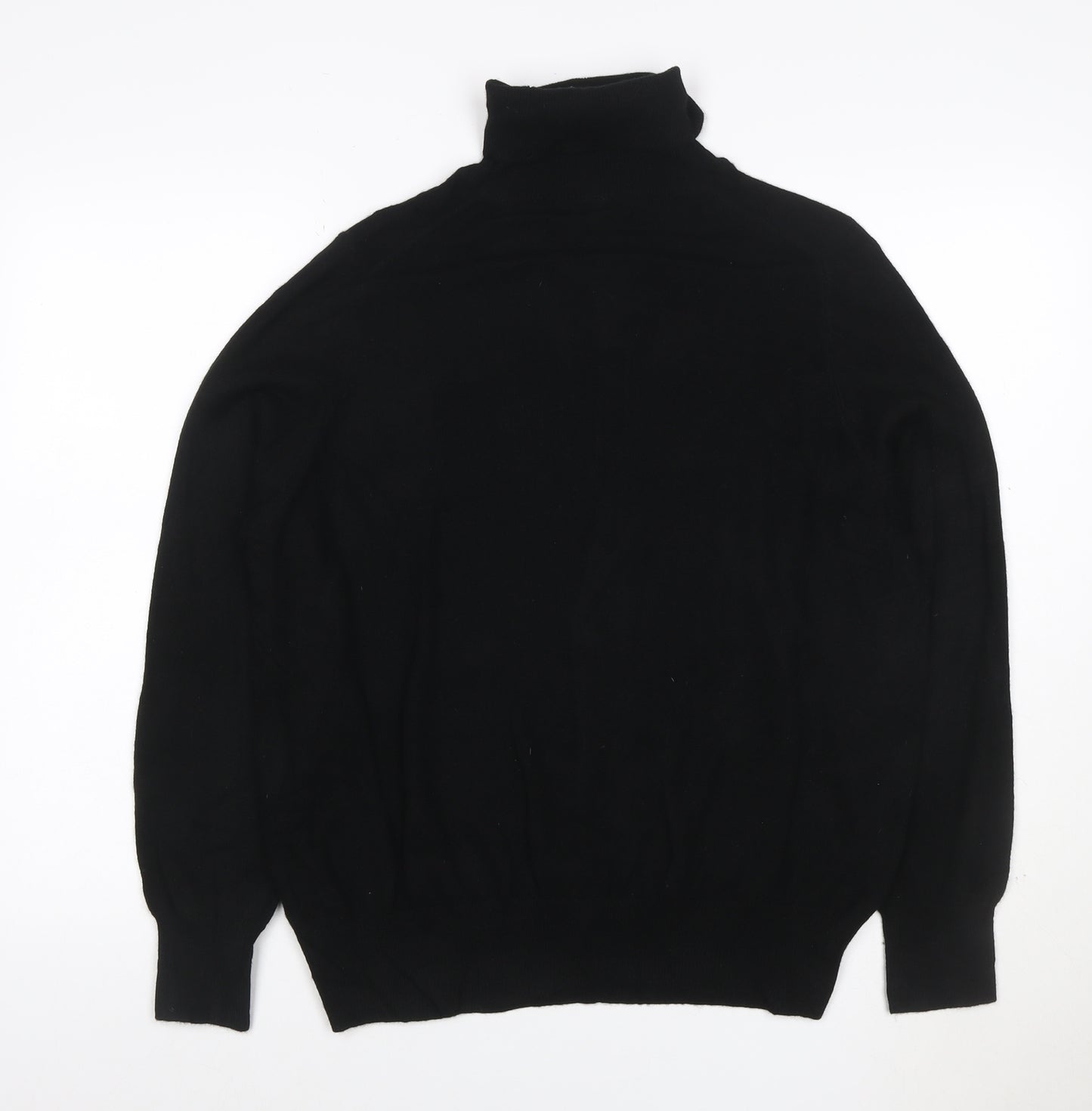 Marks and Spencer Autograph Women Black Cashmere Roll Neck Jumper Size 18