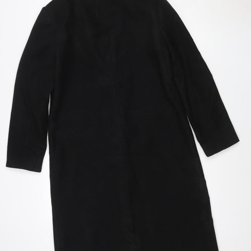 Marks and Spencer Womens Black Size 10 Long Overcoat