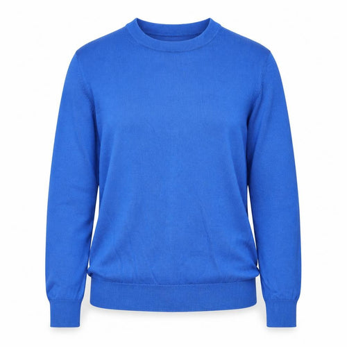 Marks and Spencer Women's Blue Merino Wool Crew Neck Jumper Size 10