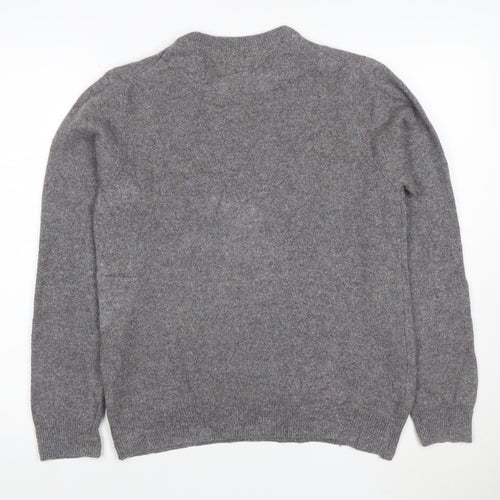 Marks and Spencer Mens Grey Wool Crew Neck Jumper M