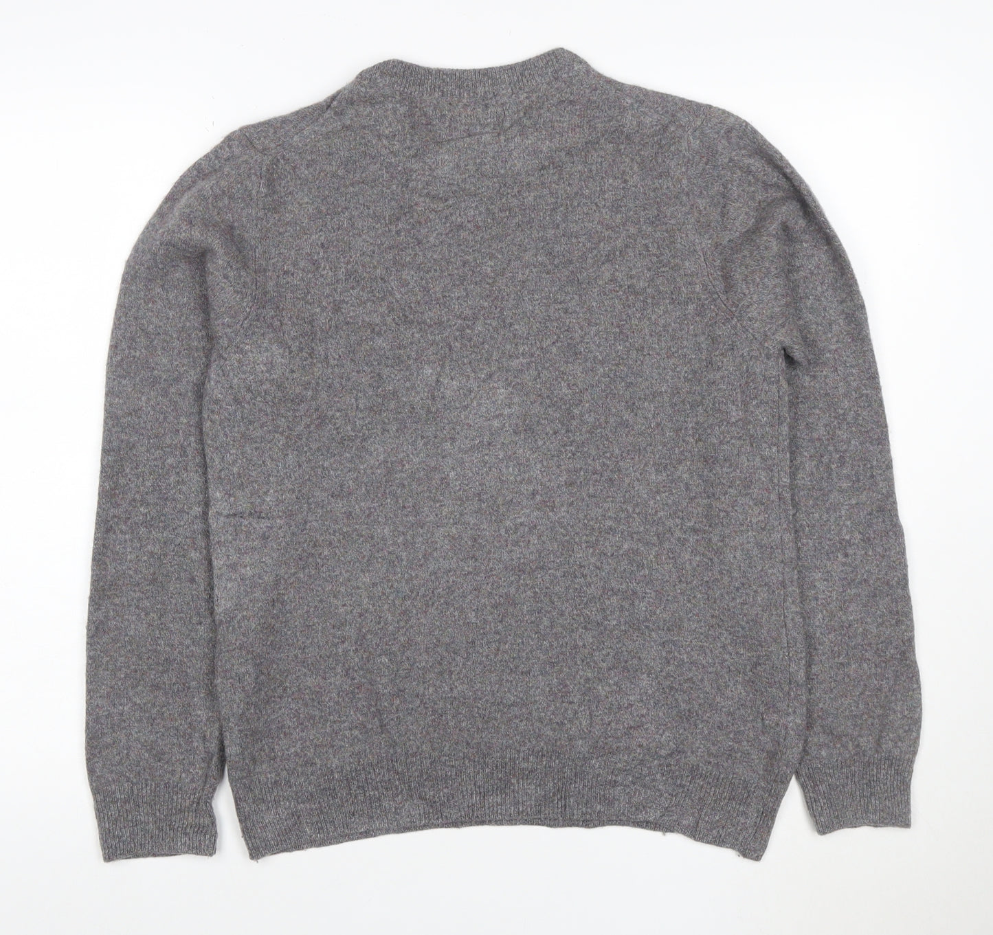 Marks and Spencer Mens Grey Wool Crew Neck Jumper M