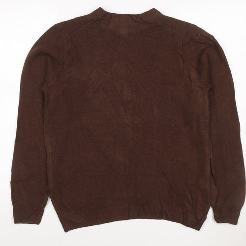 Marks and Spencer Men's Brown Wool Pullover Jumper M