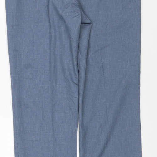 Marks and Spencer Men's Blue Regular Fit Chino Trousers 32W