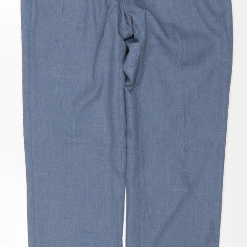 Marks and Spencer Men's Blue Regular Fit Chino Trousers 32W
