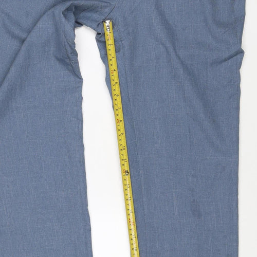 Marks and Spencer Men's Blue Regular Fit Chino Trousers 32W