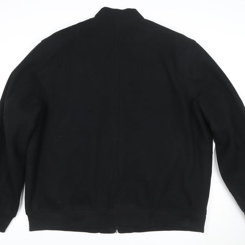 Marks and Spencer Men's Black 2XL Bomber Jacket Full Zip