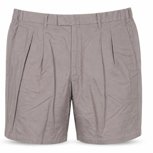 Marks and Spencer Men’s Brown Chino Pleated Shorts 42in Linen Blend