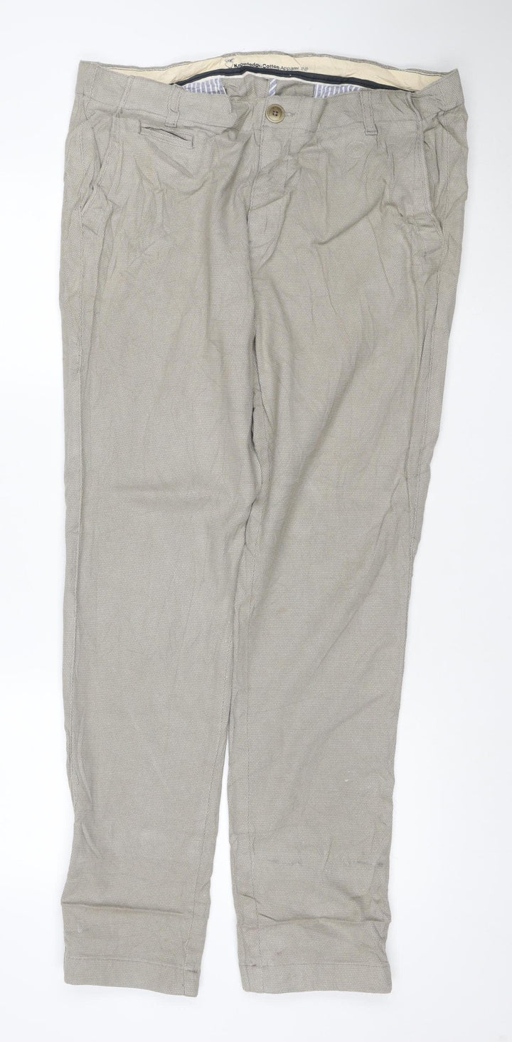 Knowledge Cotton Apparel Men's Beige Chino Trousers W36 L32