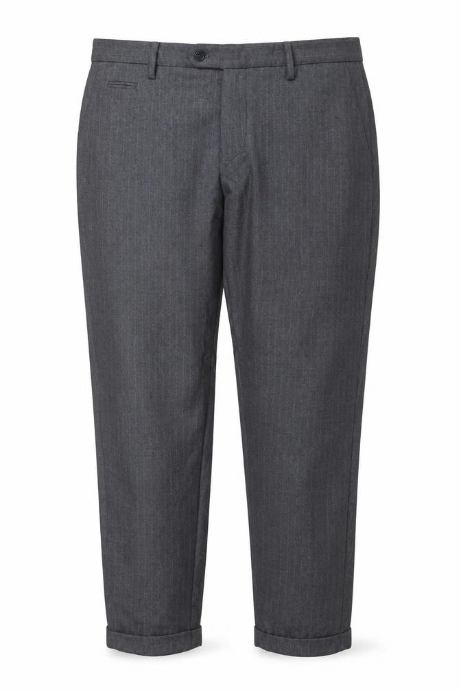 Front view of MAWHY Men's Grey Dress Pants, size 36, Regular Fit Trousers