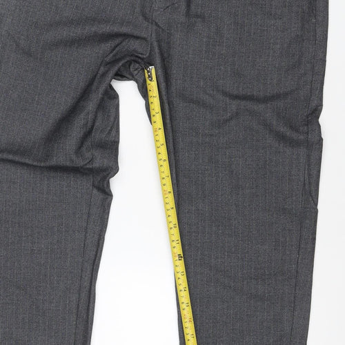 MAWHY Men's Grey Dress Pants Size 36 Regular Fit Trousers