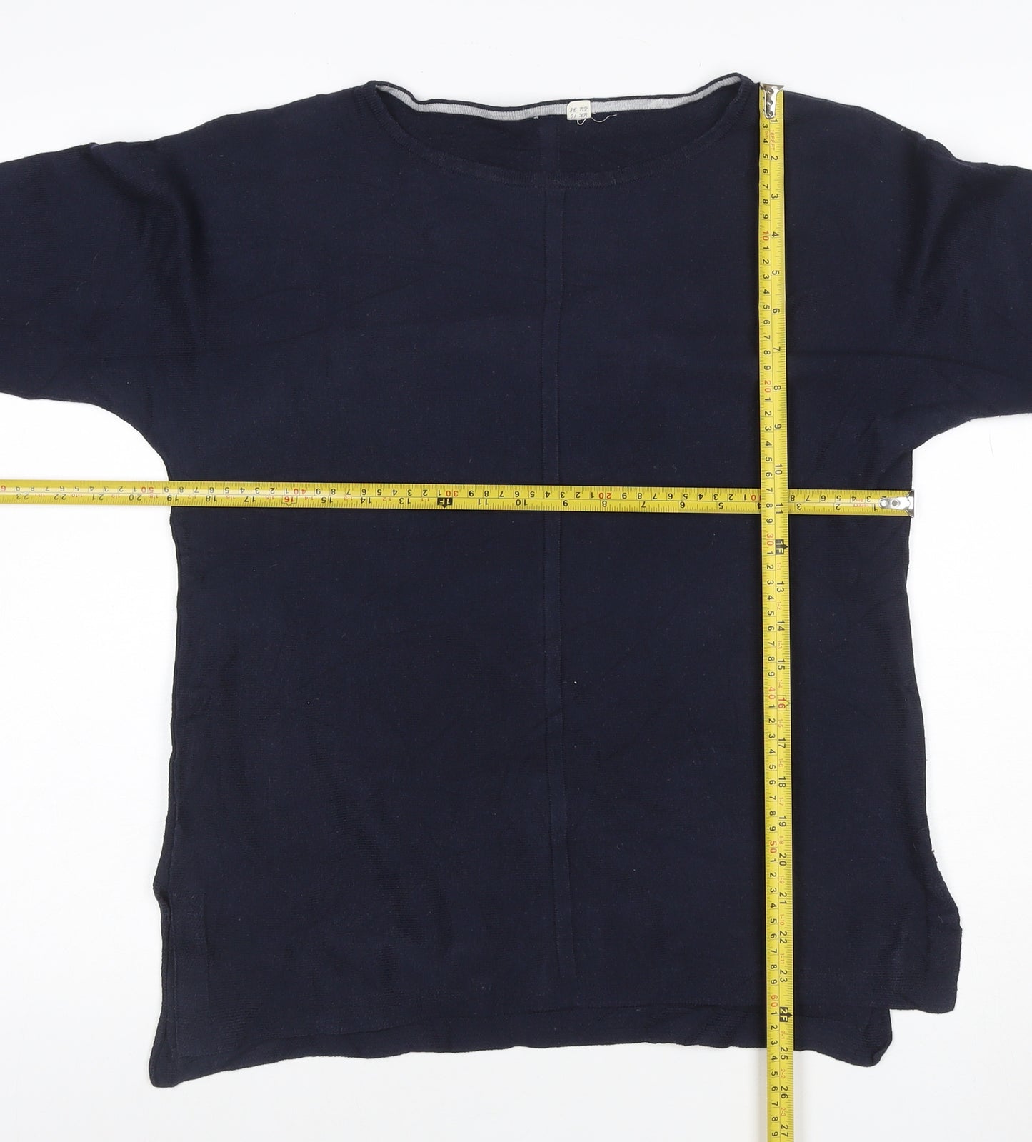 White Stuff Women's Blue Cotton Crew Neck Jumper Size 10