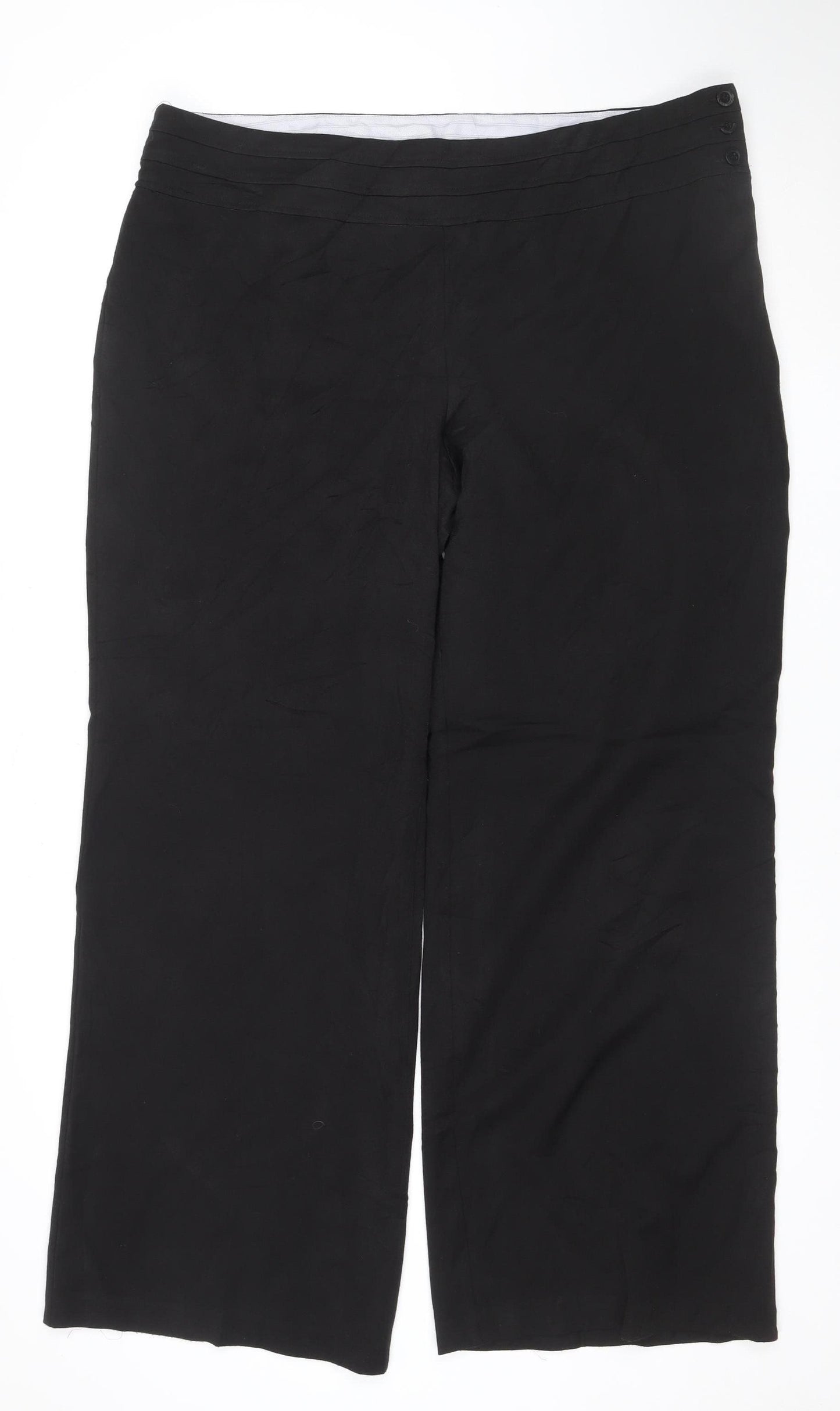 B Very Women’s Black Size 18 Wide-Leg Cropped Trousers