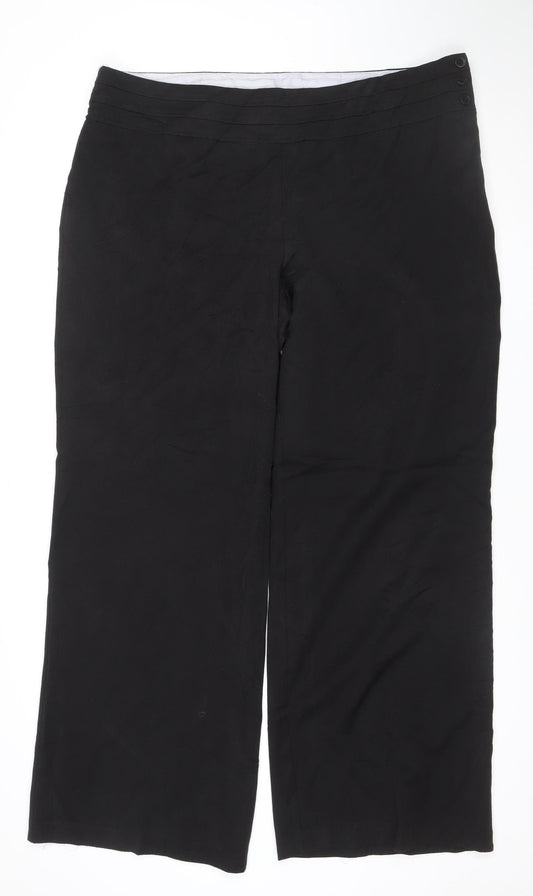 B Very Women’s Black Size 18 Wide-Leg Cropped Trousers
