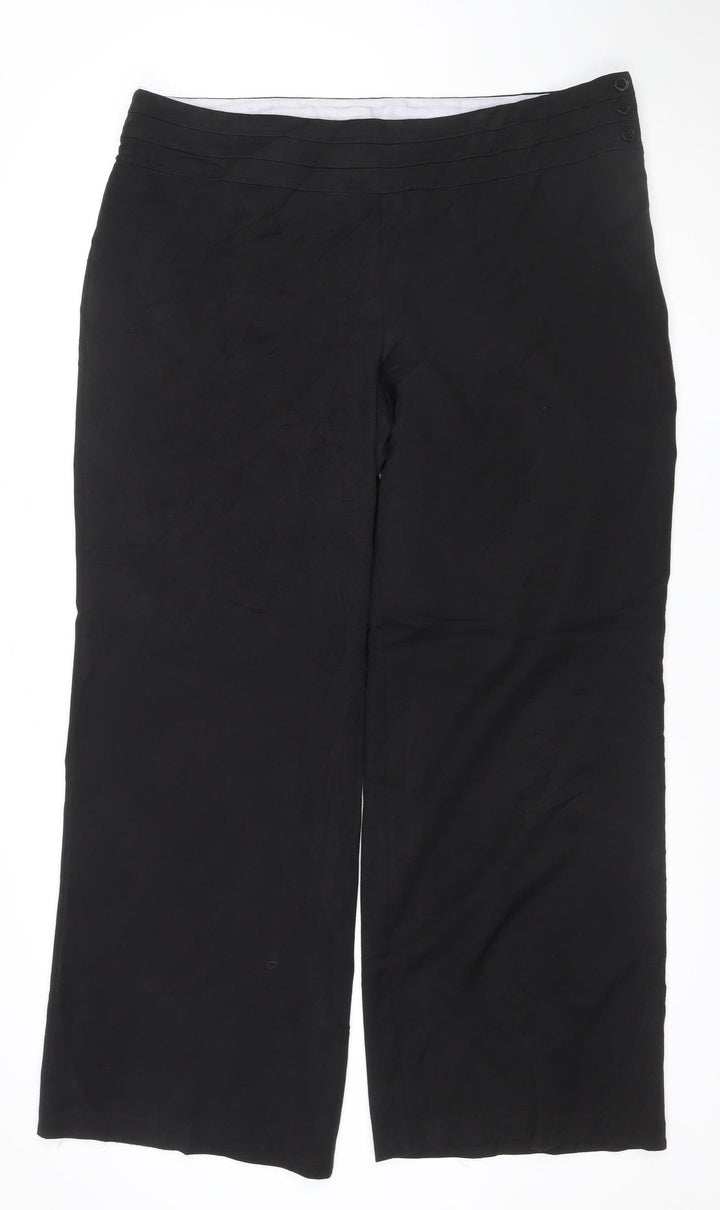 B Very Women’s Black Size 18 Wide-Leg Cropped Trousers