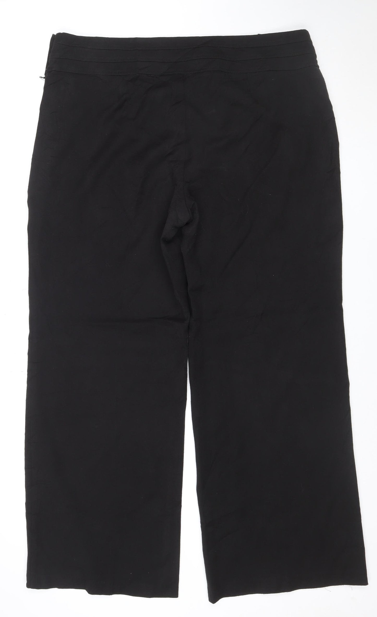 B Very Women’s Black Size 18 Wide-Leg Cropped Trousers