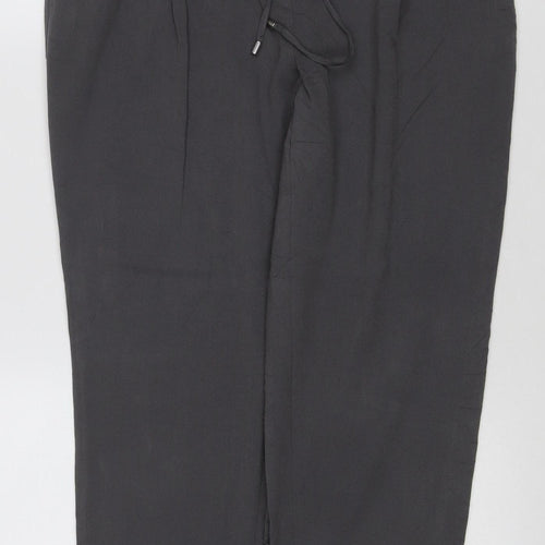 Marks and Spencer Women’s Grey Regular Tapered Crepe Trousers Size 14