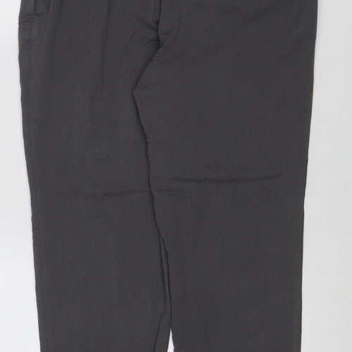 Marks and Spencer Women’s Grey Regular Tapered Crepe Trousers Size 14