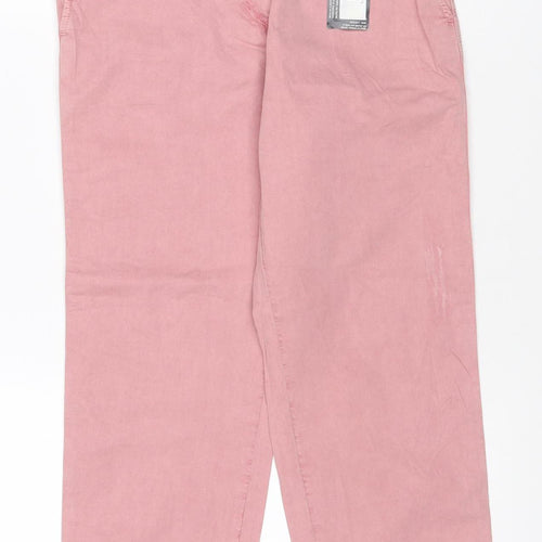 Marks and Spencer Women Pink Straight Cotton Jeans Size 6