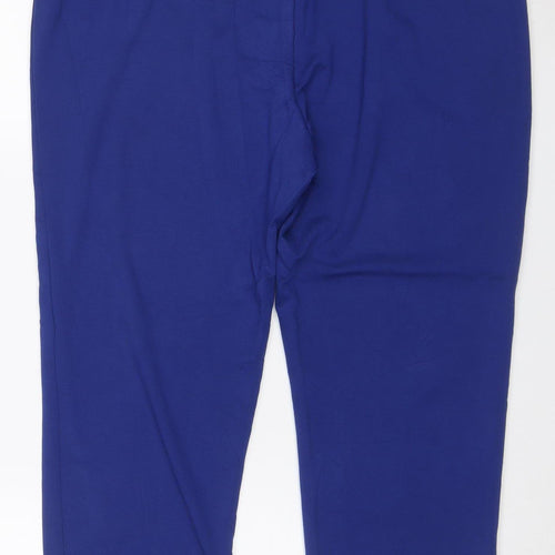 Marks and Spencer Women Blue Size 16 Short Straight Leg Trousers
