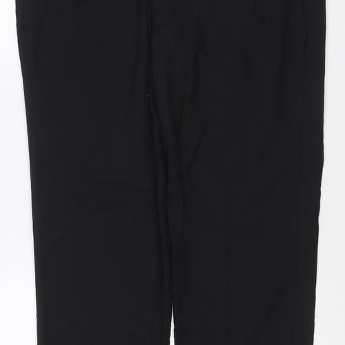 Marks and Spencer Men's Black 36 Regular Fit Dress Trousers