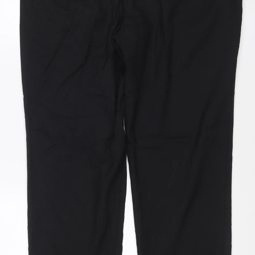 Marks and Spencer Men's Black 36 Regular Fit Dress Trousers