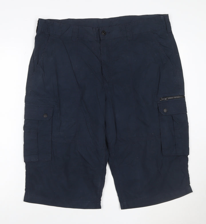 Next Men's Blue Cargo Shorts W36 Casual Workwear