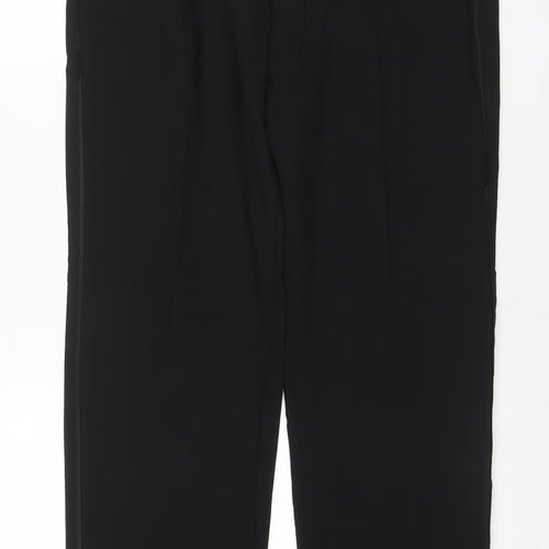 Marks and Spencer Womens Black Wool Blend Regular Dress Pants 34in Waist