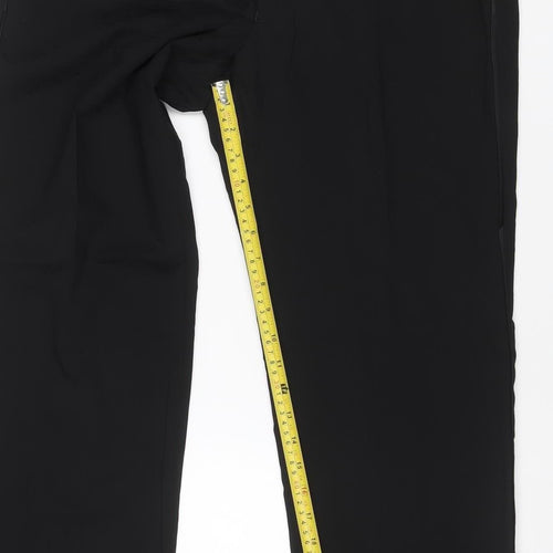 Marks and Spencer Womens Black Wool Blend Regular Dress Pants 34in Waist