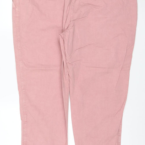 Marks and Spencer Women Pink Straight Cotton Jeans Size 22