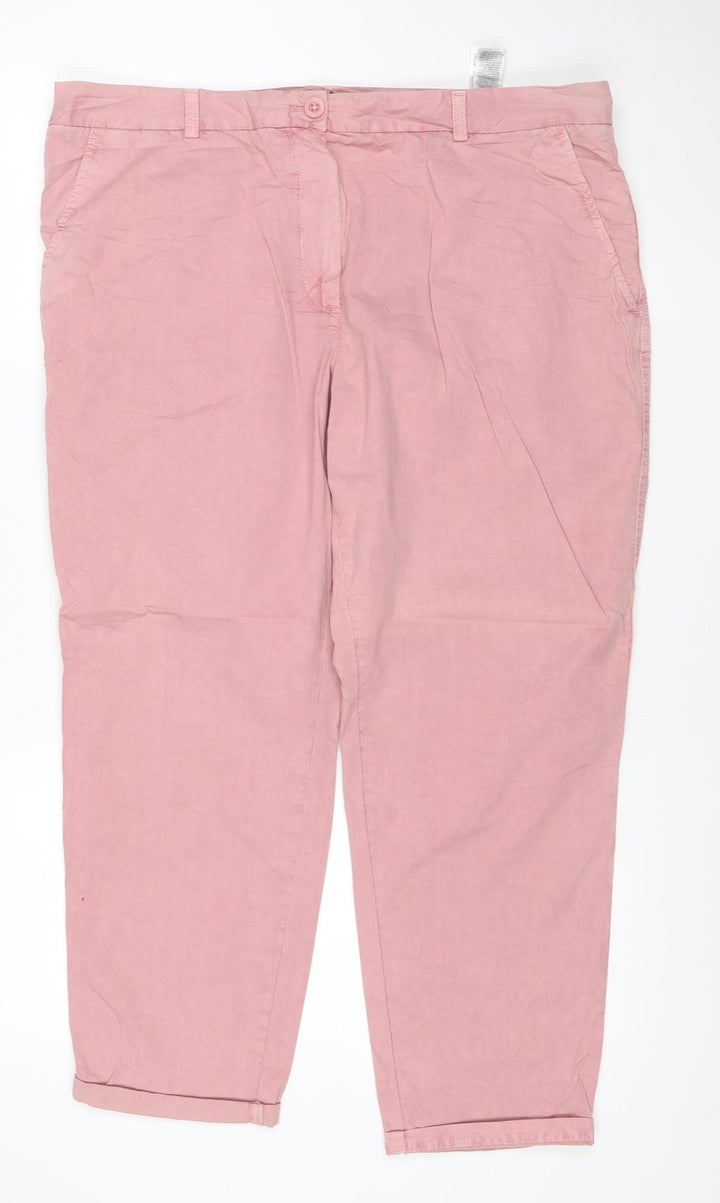 Marks and Spencer Women Pink Size 18 Relaxed Straight Jeans
